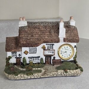 Rare Vintage The Swan Inn With Fully Functional Clock Christmas‎ Village